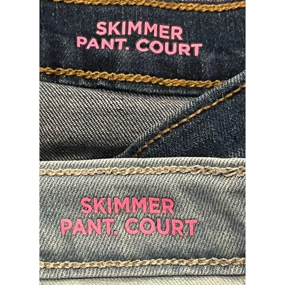 Children's Place Girls Skimmer Jean Shorts Lot of 2 Size 6-7 Denim Summer